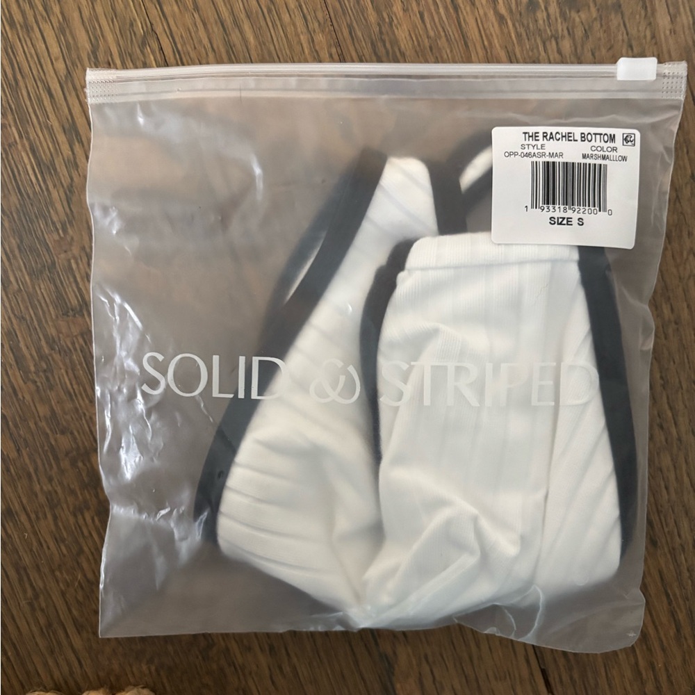 Solid & Striped White & Black bikini bottom NWT - Picture 3 of 7
